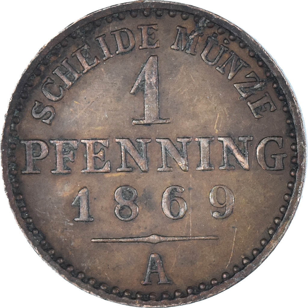 Coin, Germany, Pfennig, 1869