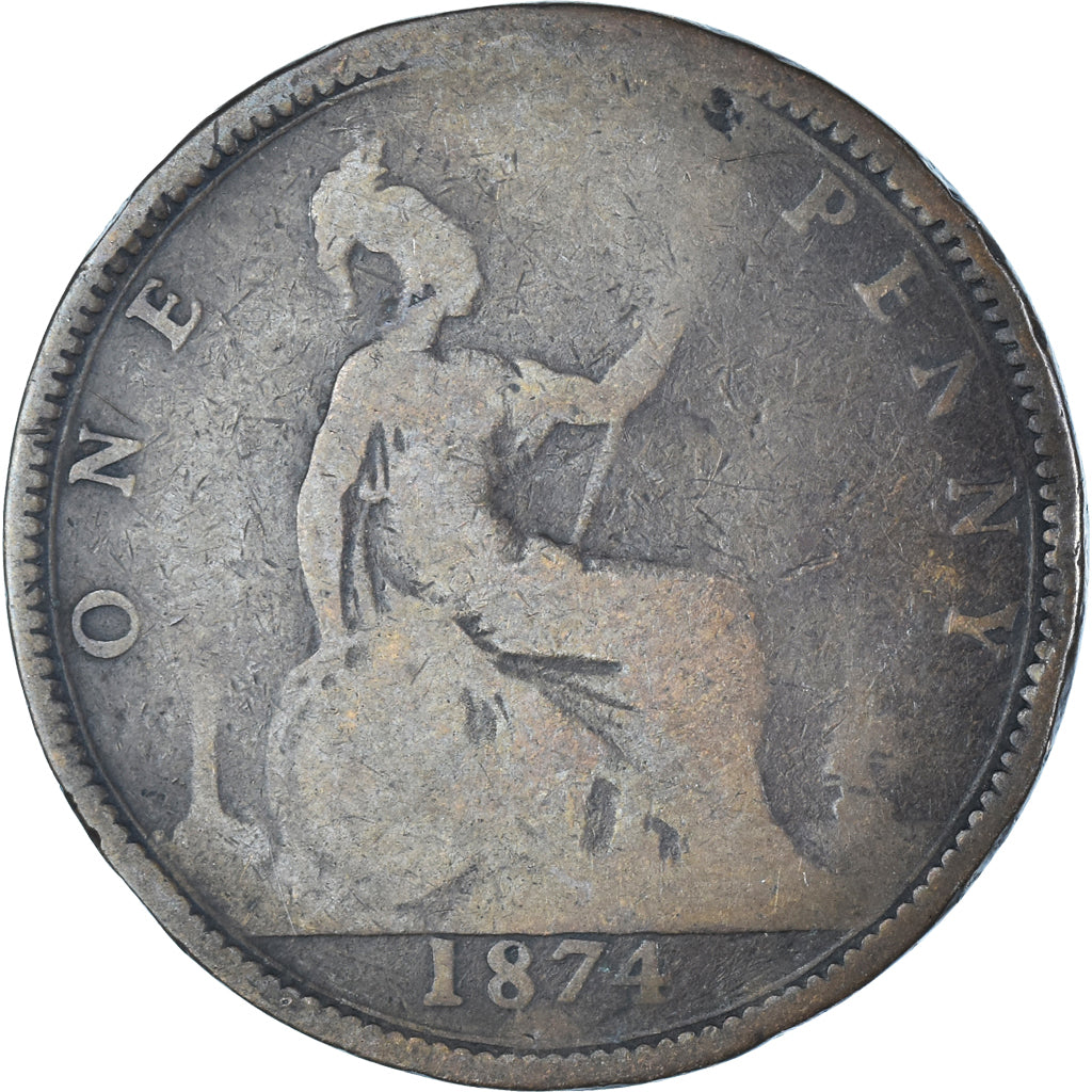 Coin, Great Britain, Penny, 1874