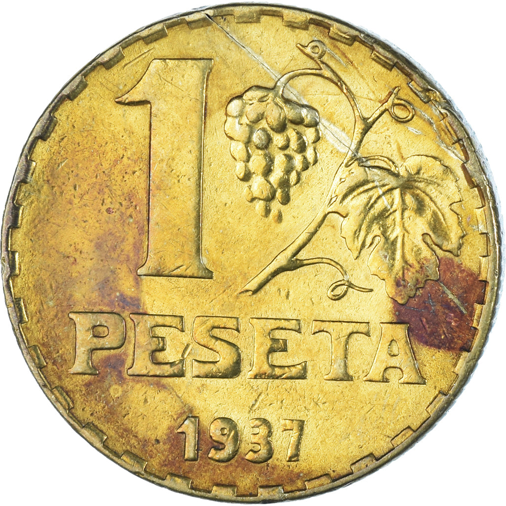 Moneda, España, Peseta, 1937