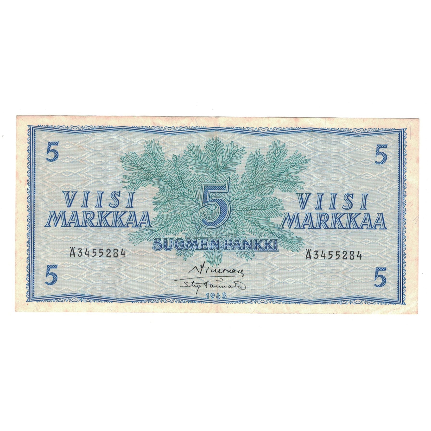 Banknote, Finland, 5 Markkaa, 1963, KM:106Aa, EF(40-45)