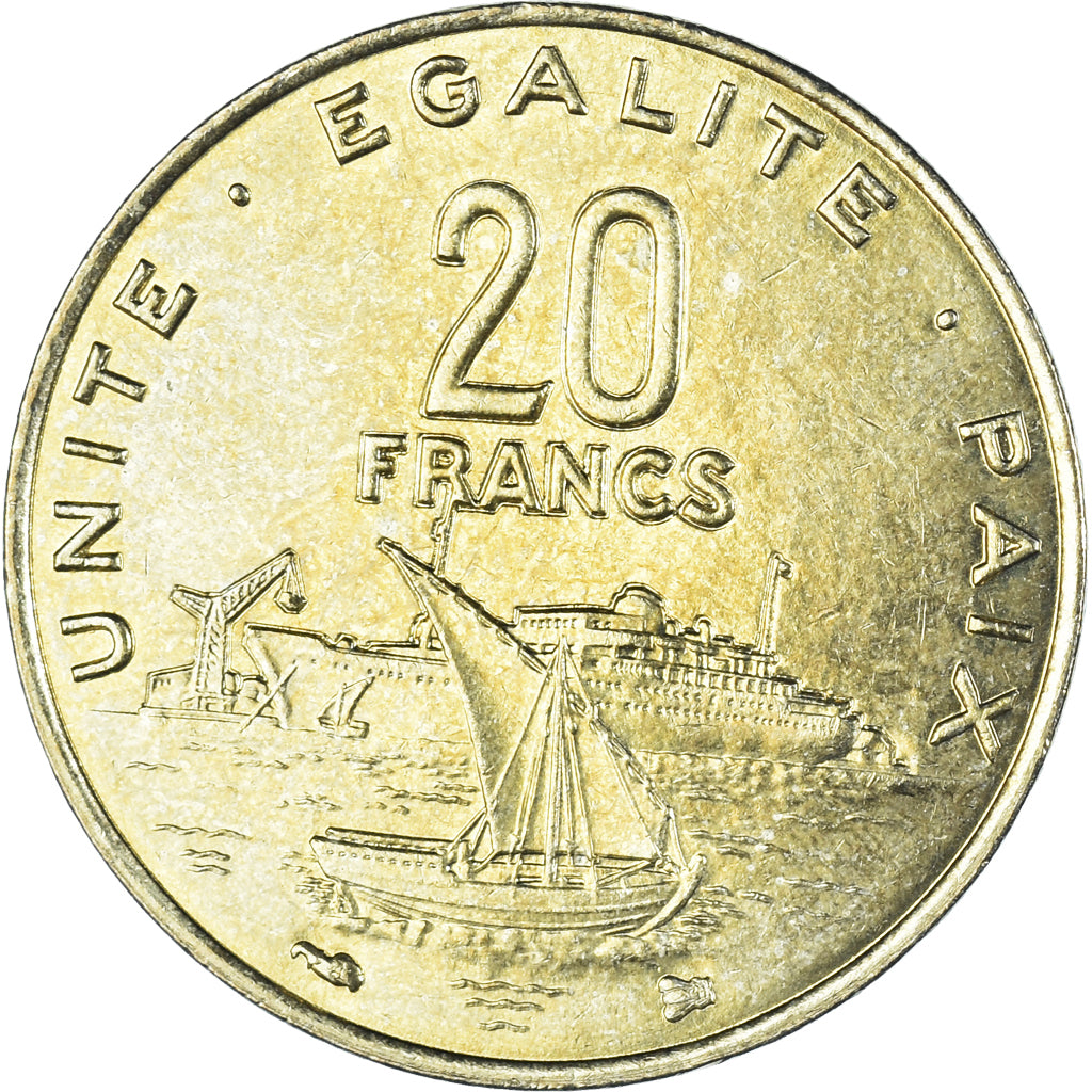 Monnaie, Djibouti, 20 Francs, 1999