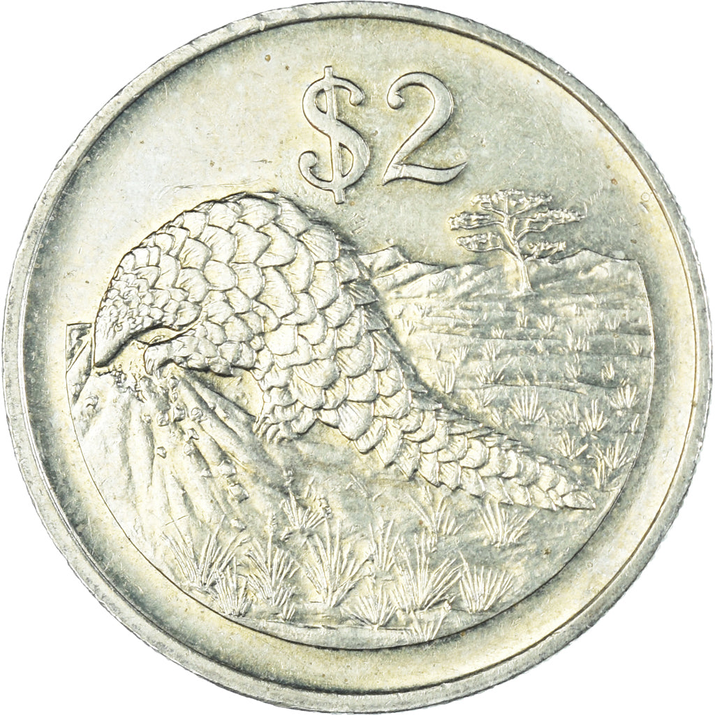 Münze, Simbabwe, 2 Dollars, 1997