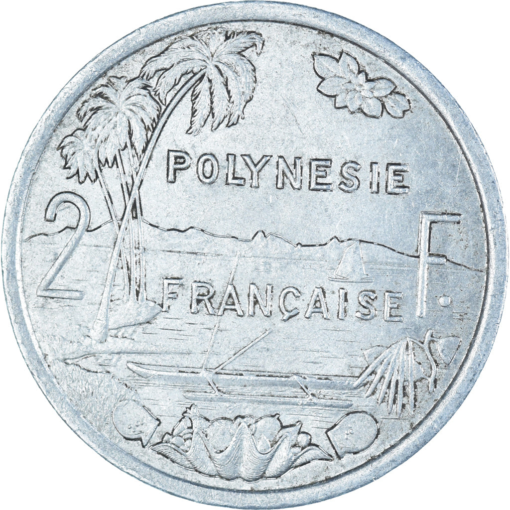 Monnaie, Polynésie française, 2 Francs, 1977