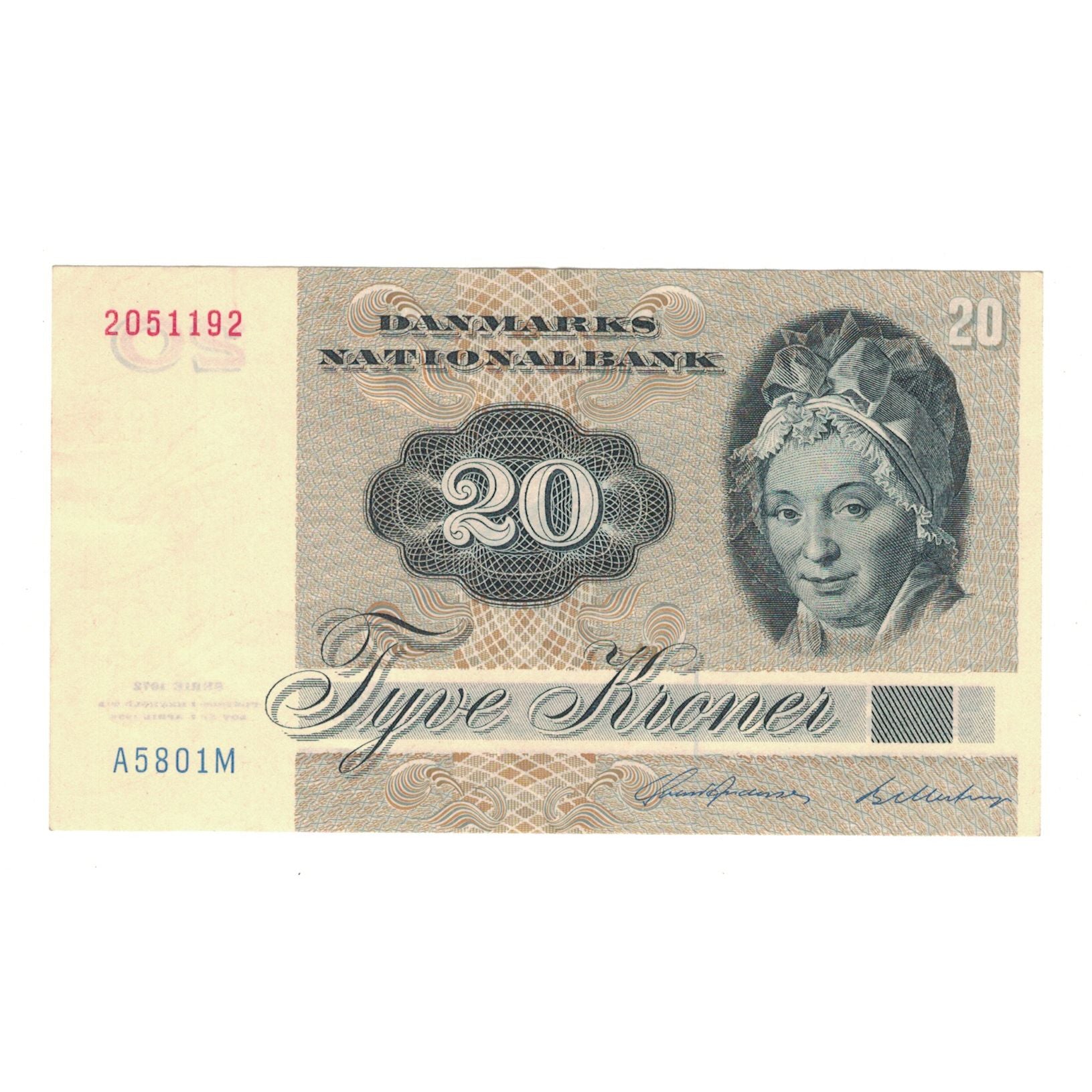 Banknote, Denmark, 20 Kroner, 1972, KM:49b, AU(50-53)