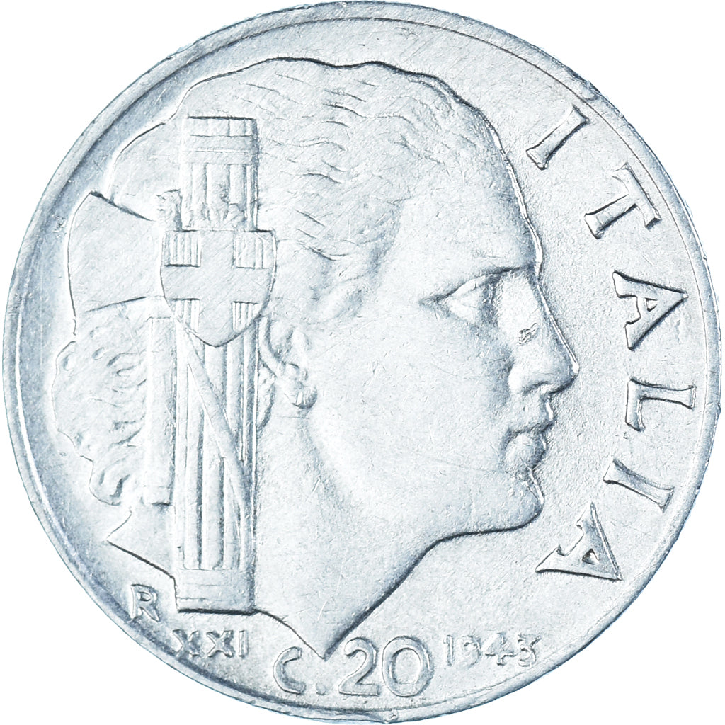 Munten, Italië, 20 Centesimi, 1943
