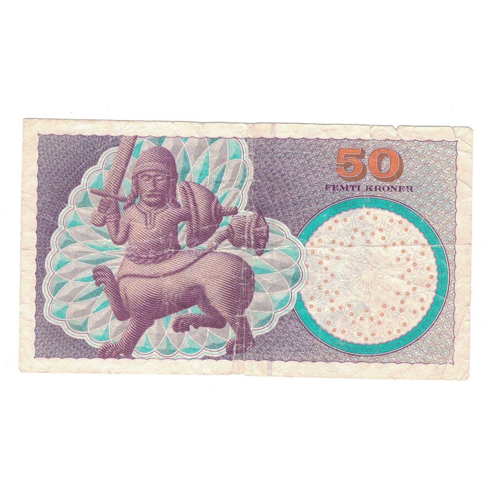 Nota, Dinamarca, 50 Kroner, 2000, KM:55b, VF(30-35)