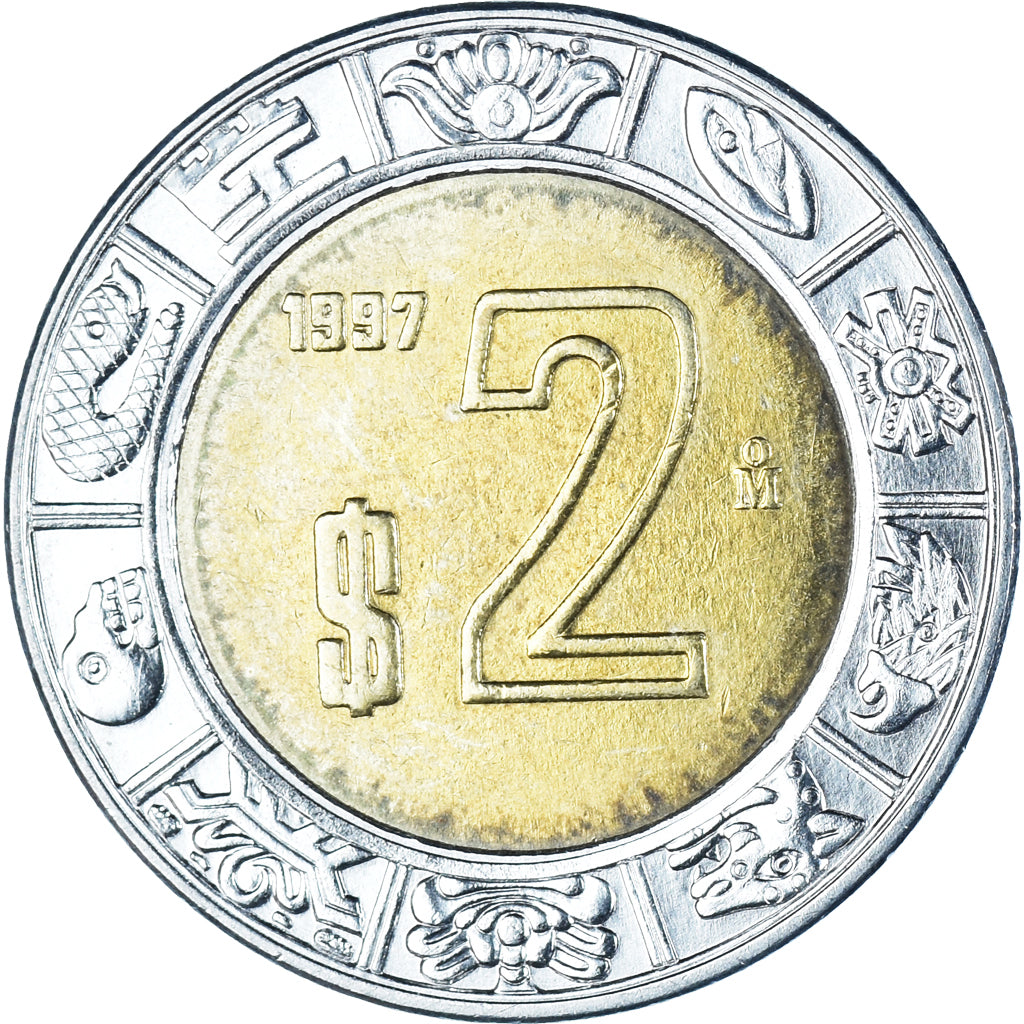 Moneta, Mexico, 2 Pesos, 1997