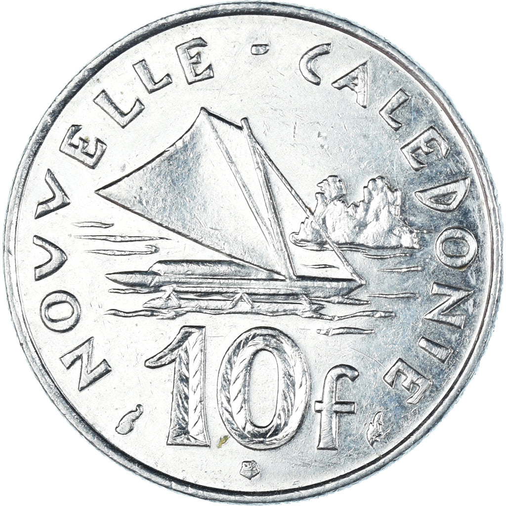 Moneta, Nuova Caledonia, 10 Francs, 1990