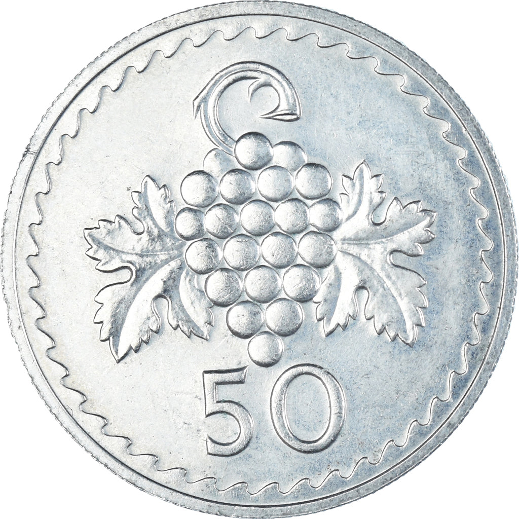 Moneda, Chipre, 50 Mils, 1977