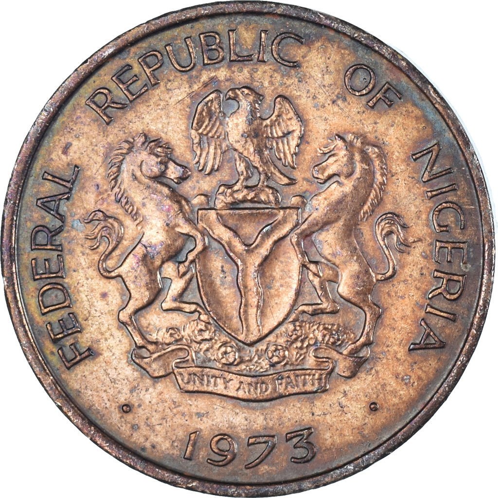 Coin, Nigeria, 1/2 Kobo, 1973