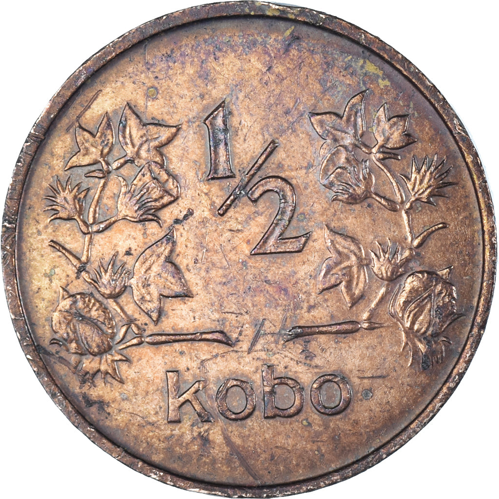Coin, Nigeria, 1/2 Kobo, 1973