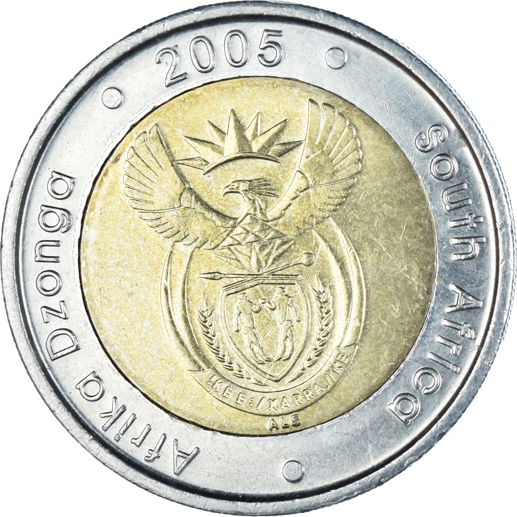 Coin, South Africa, 5 Rand, 2005