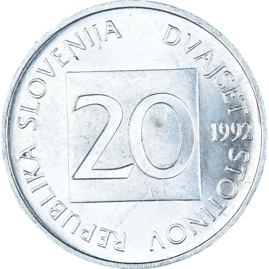 Münze, Slowenien, 20 Stotinov, 1992