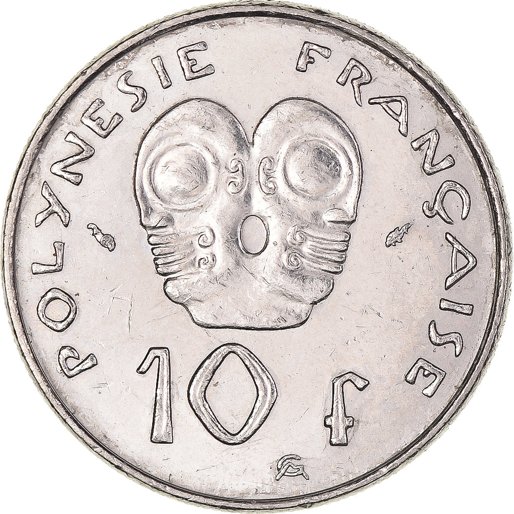 Moneda, Polinesia francesa, 10 Francs, 1992