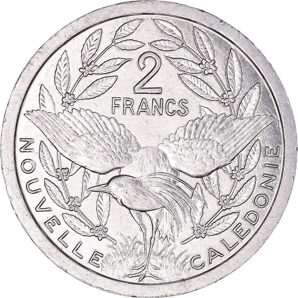 Moneta, Nuova Caledonia, 2 Francs, 1990