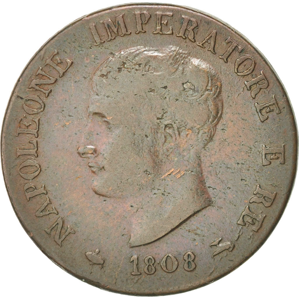 ITALIAN STATES, Soldo, 1808, Milan, KM:3.2, VF(30-35), Copper