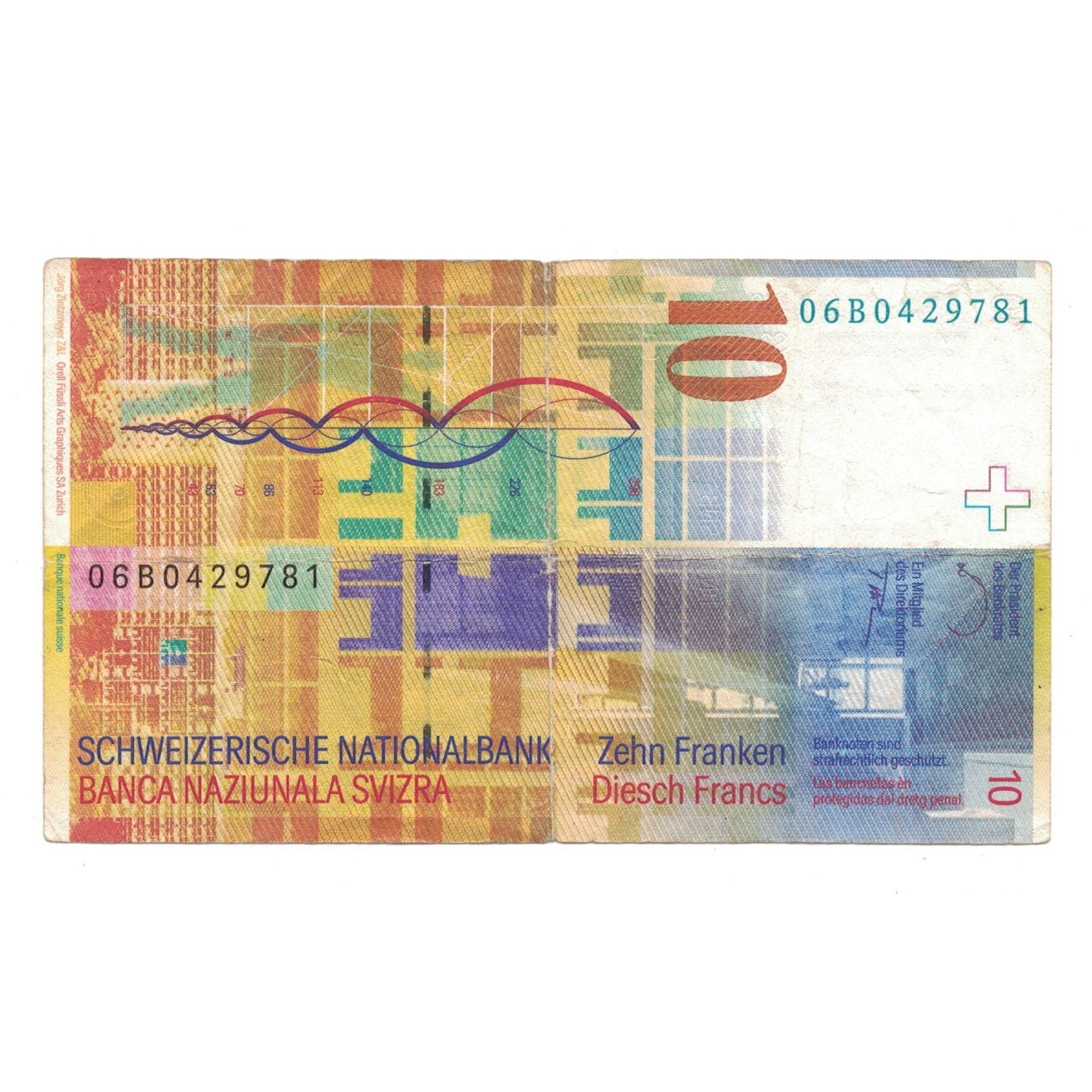 Banconote, Svizzera, 10 Franken, KM:66a, BB