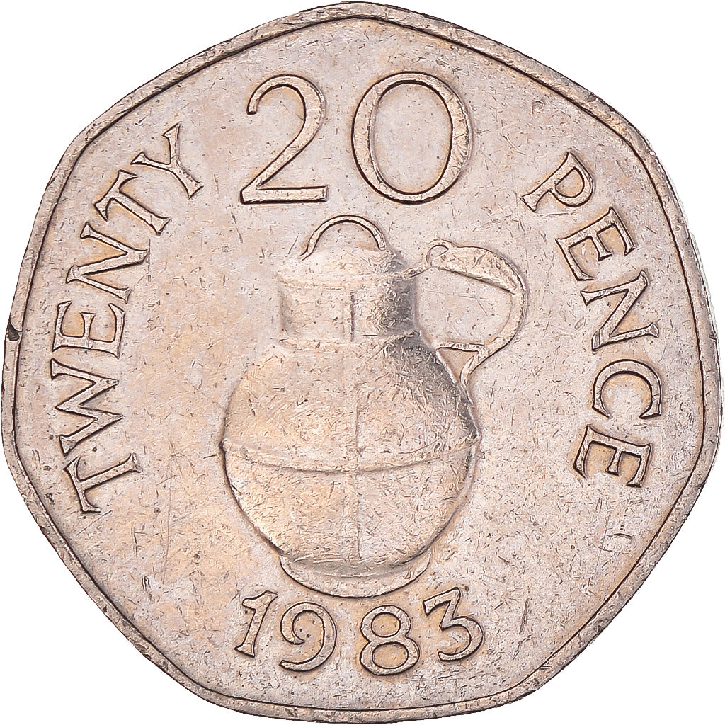 Moeda, Guernesey, 20 Pence, 1983