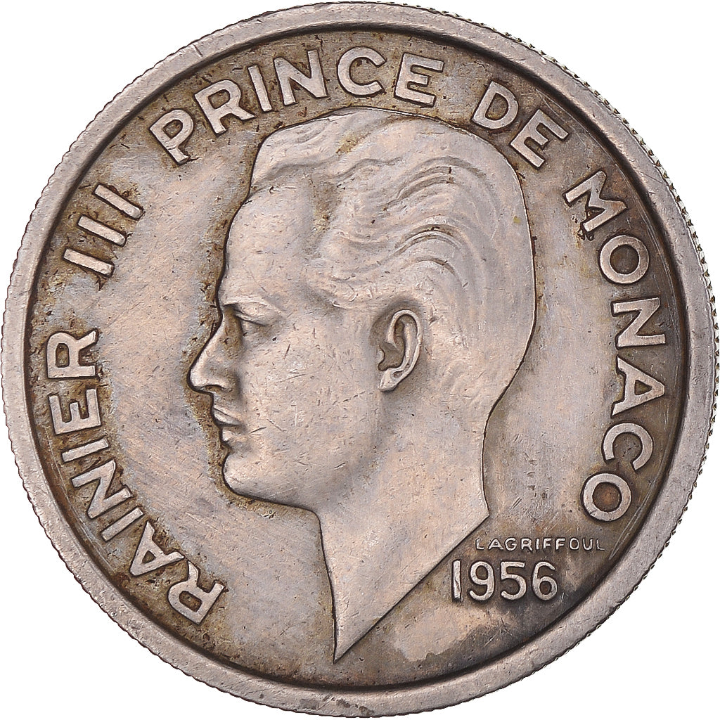 Moeda, Mónaco, 100 Francs, Cent, 1956