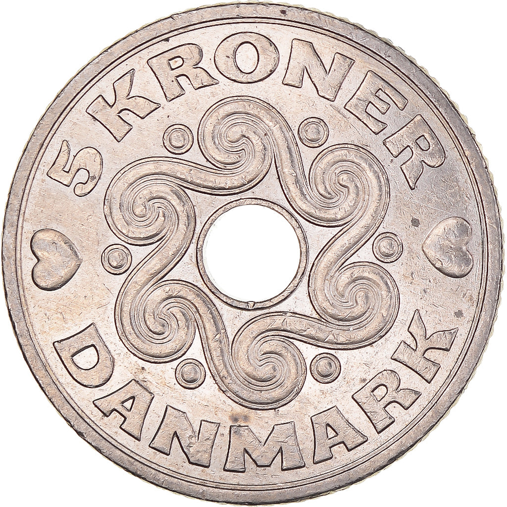 Münze, Dänemark, 5 Kroner, 1994