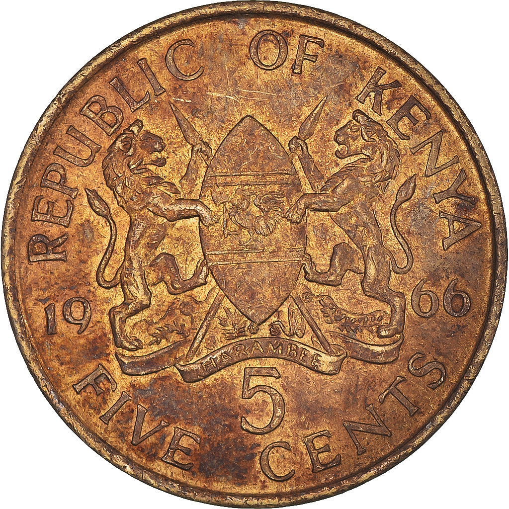 Moneta, Kenia, 5 Cents, 1966
