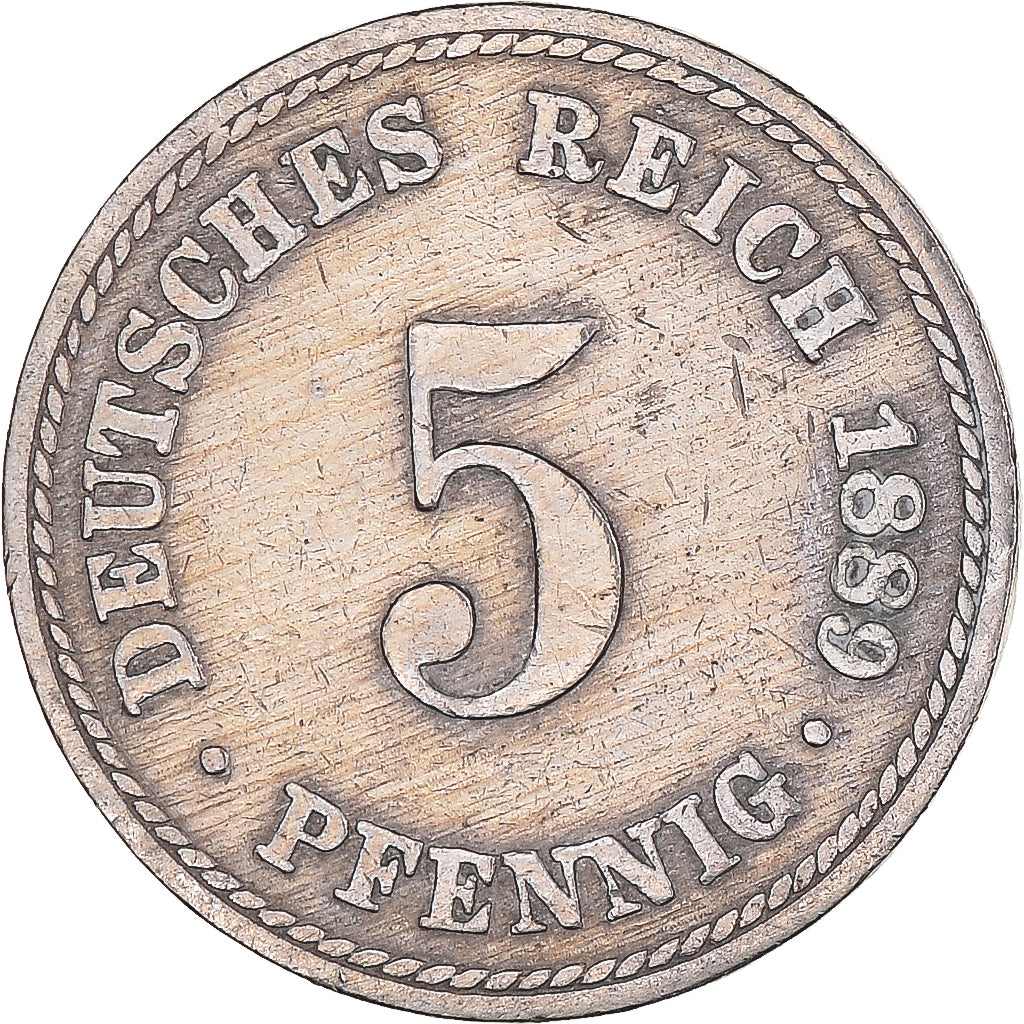 Munten, Duitsland, 5 Pfennig, 1889