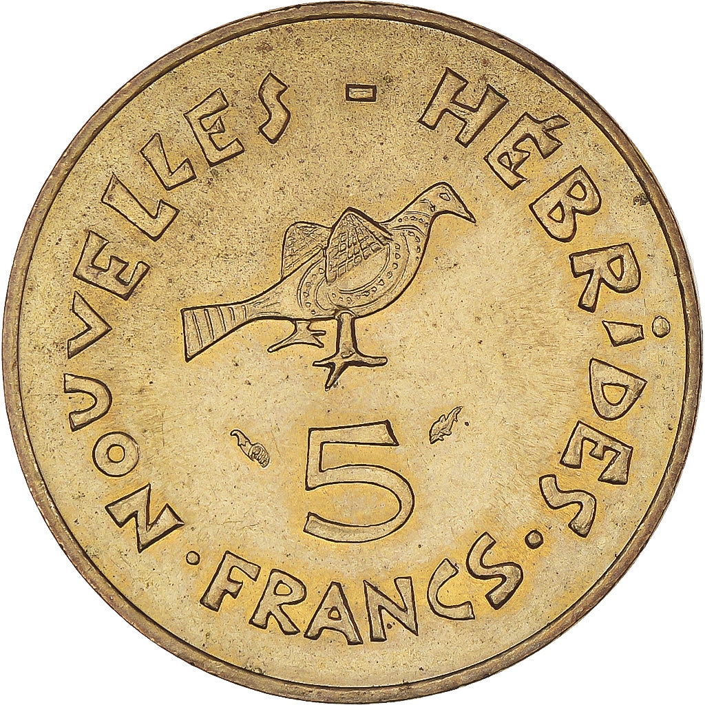 Moeda, Novas Hébridas, 5 Francs, 1979