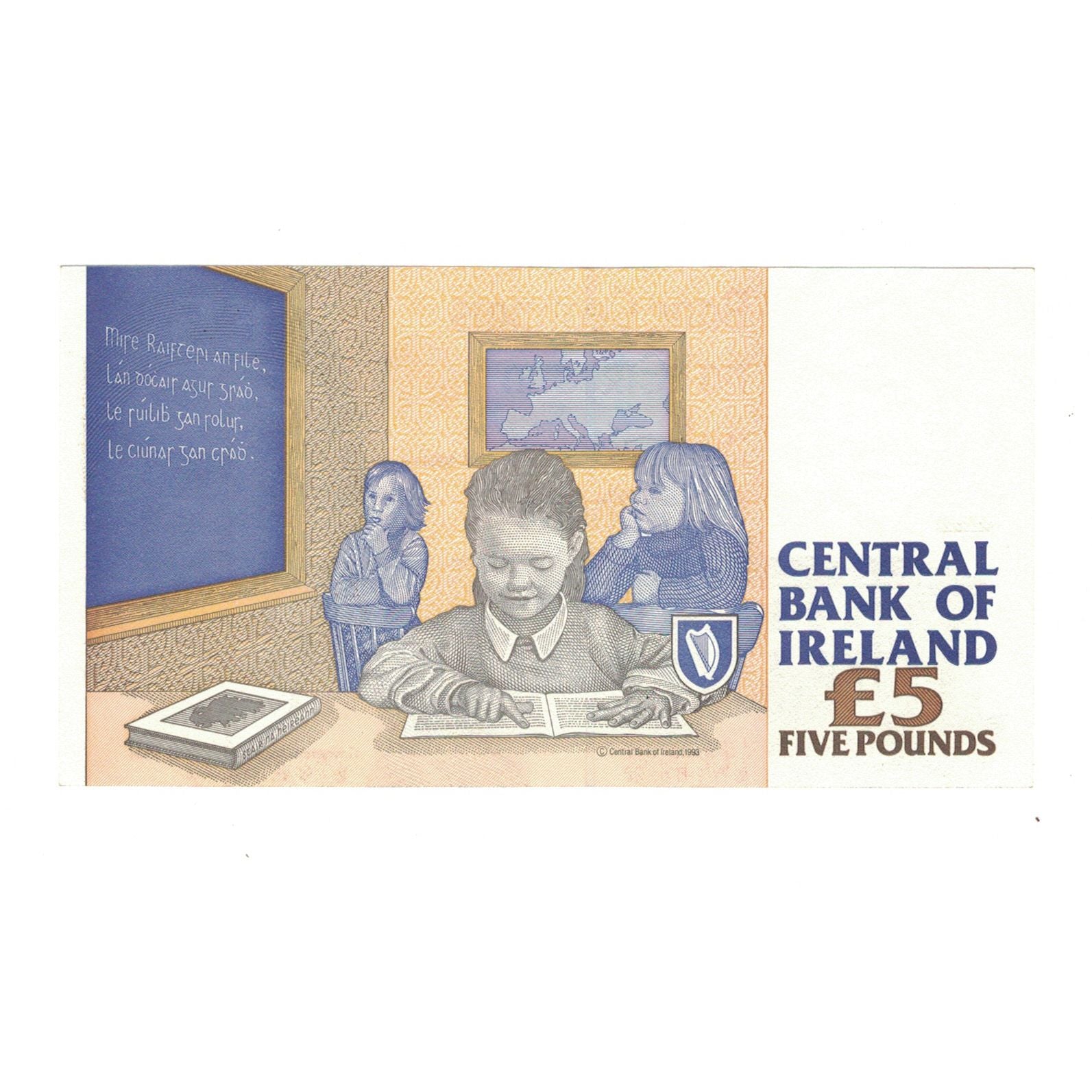 Billet, République d'Irlande, 5 Pounds, KM:75a, NEUF