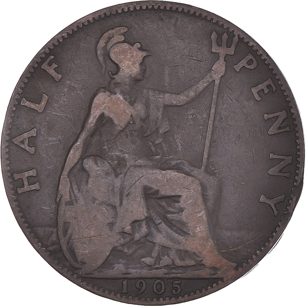 Coin, Great Britain, 1/2 Penny, 1905