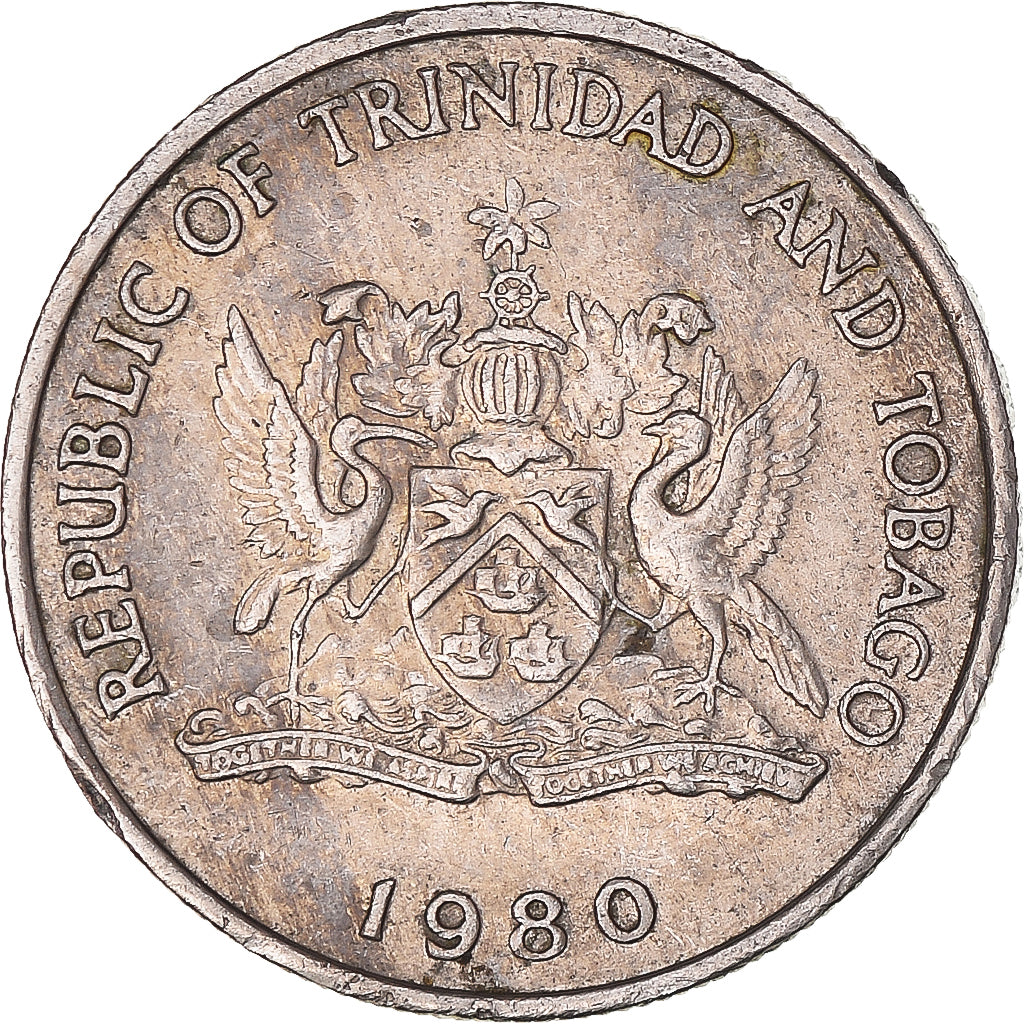 Moneta, TRINIDAD E TOBAGO, 25 Cents, 1980