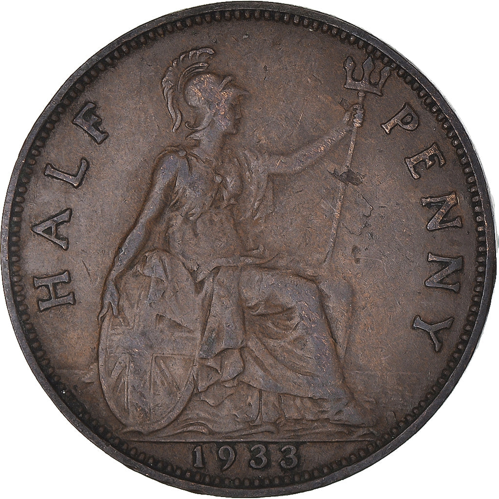 Munten, Groot Bretagne, 1/2 Penny, 1933