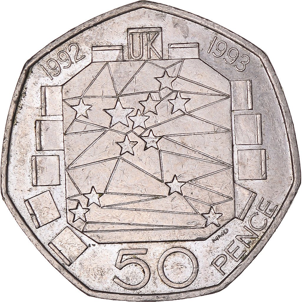 Moeda, Grã-Bretanha, 50 Pence, 1992