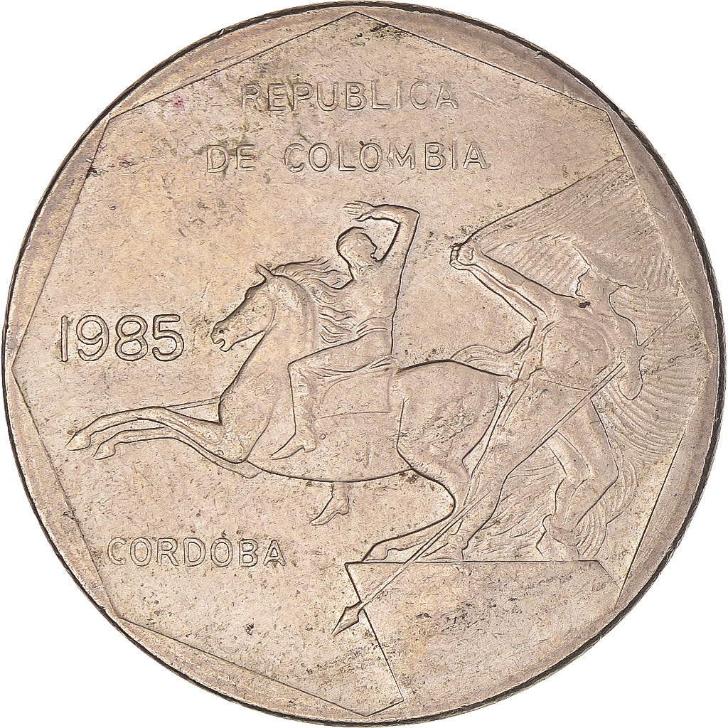 Moneda, Colombia, 10 Pesos, 1985