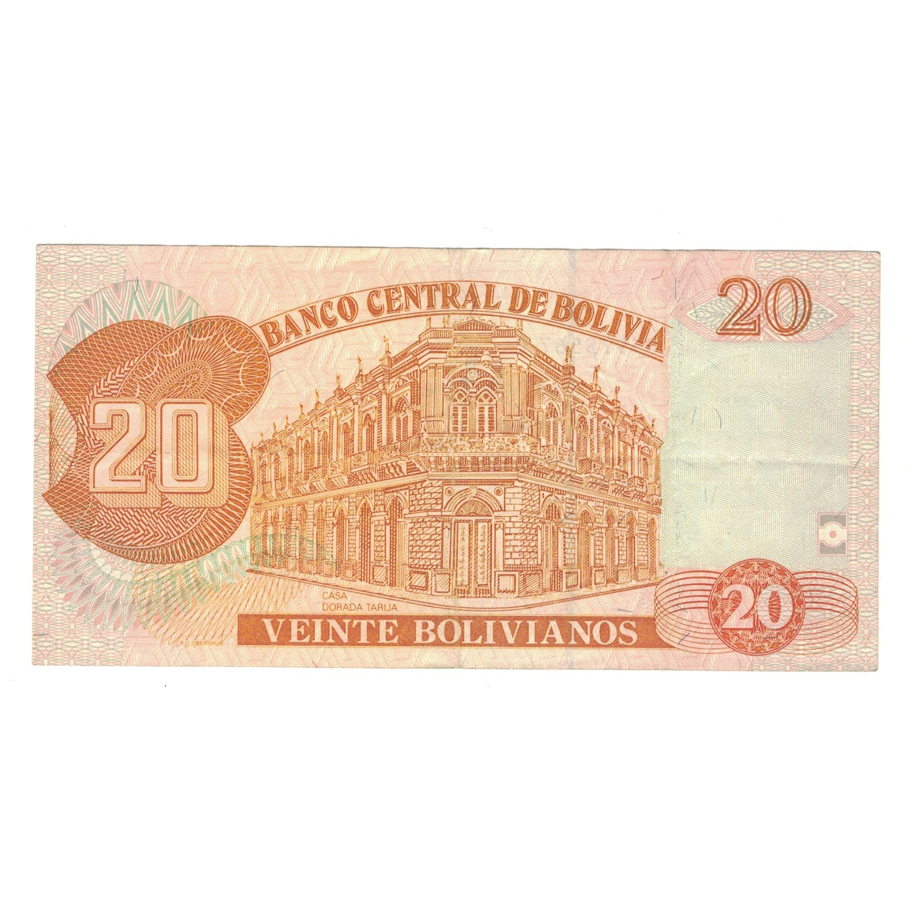 Billete, 20 Bolivianos, 1986, Bolivia, 1986-11-28, KM:205c, MBC