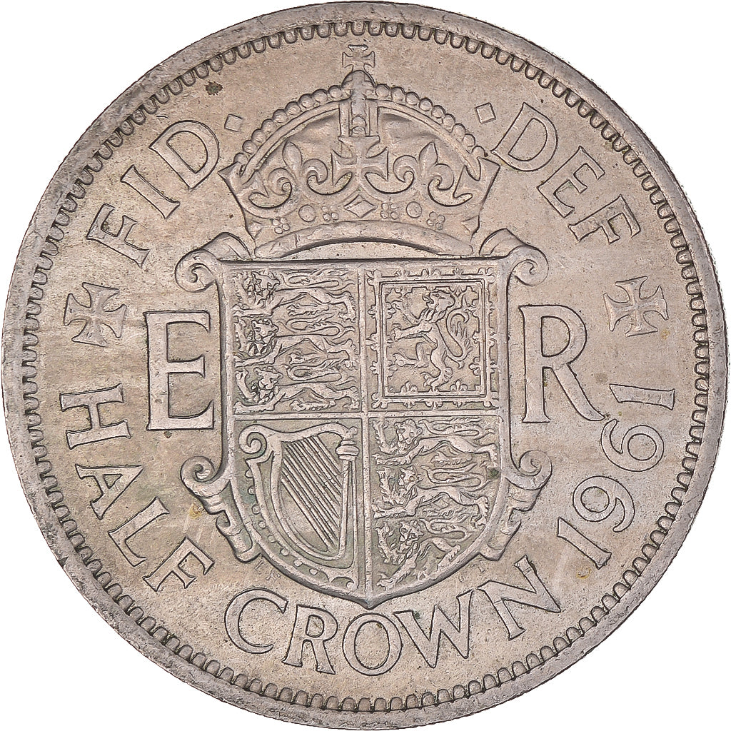 Münze, Großbritannien, 1/2 Crown, 1961