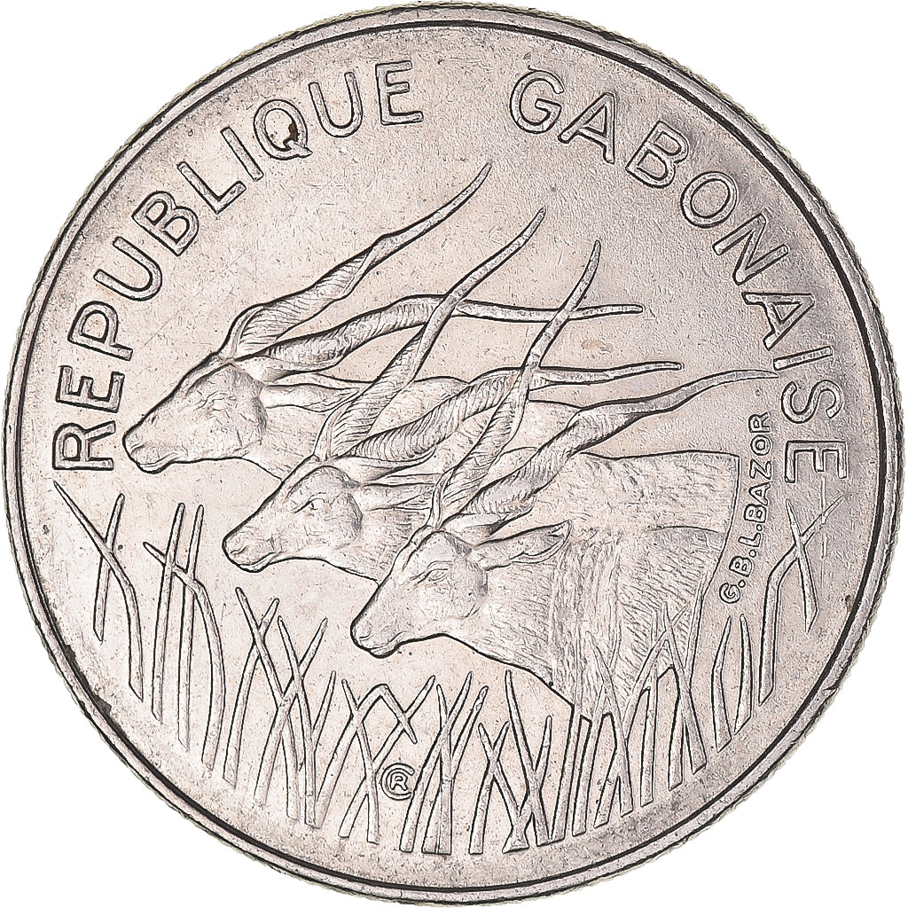 Moeda, Gabão, 100 Francs, 1975