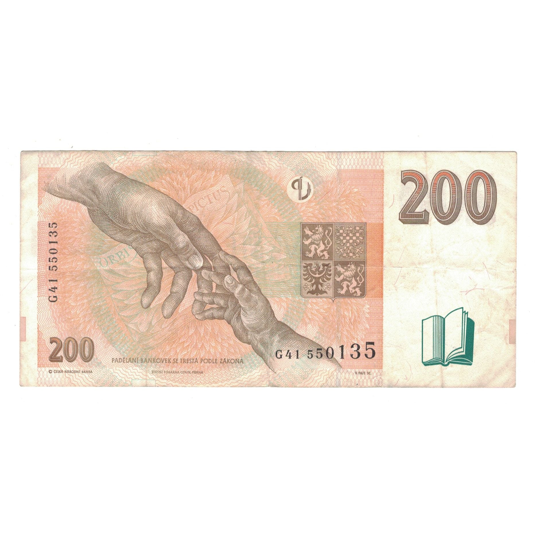 Billete, 200 Korun, República Checa, KM:19, MBC