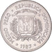 Moneda, República Dominicana, 1/2 Peso, 1987