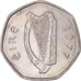 Moneta, Irlanda, 50 Pence, 1977