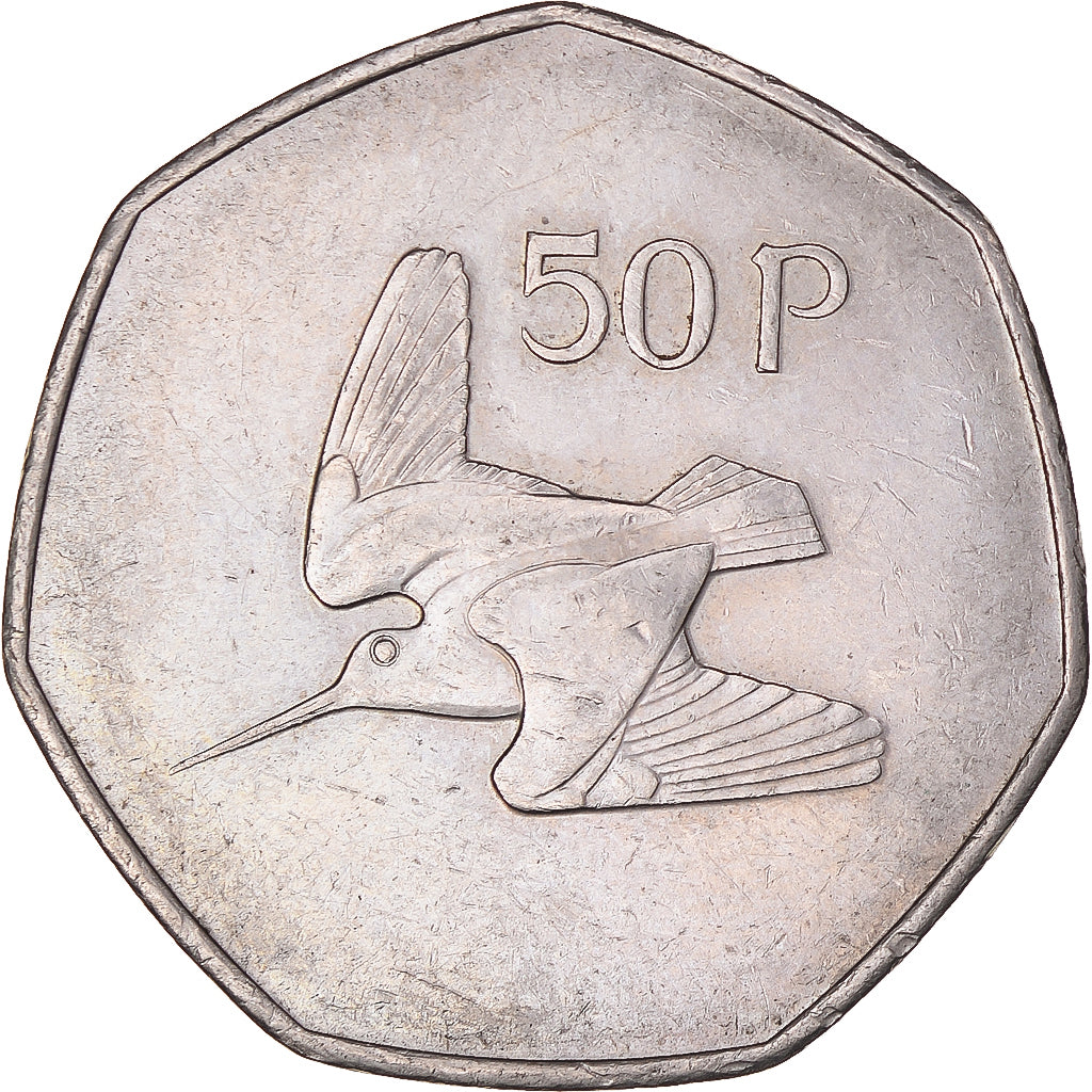 Moneta, Irlanda, 50 Pence, 1977