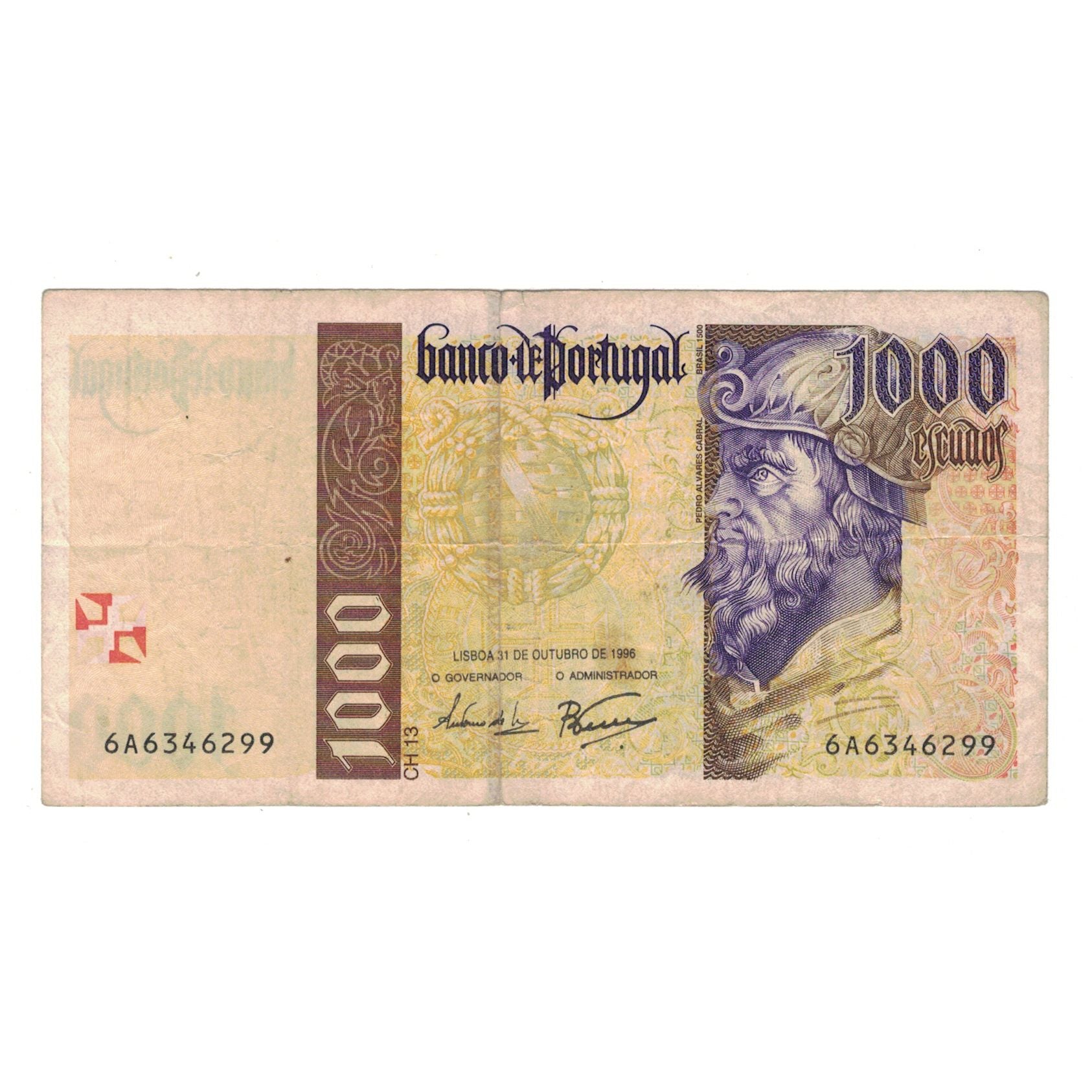 Billet, Portugal, 1000 Escudos, 1996, 1996-10-31, KM:188b, TTB