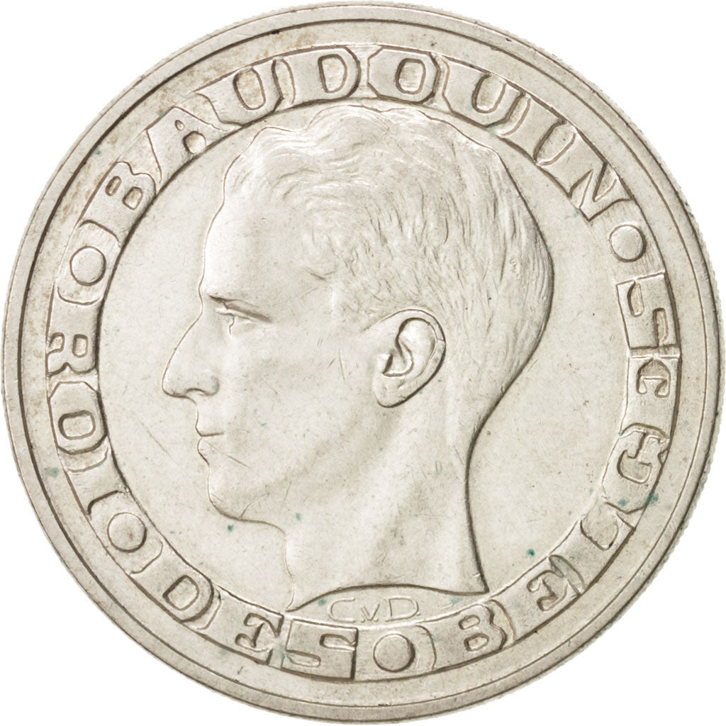 Belgium, 50 Francs, 1958, KM:150.1, AU(55-58), Silver, 30