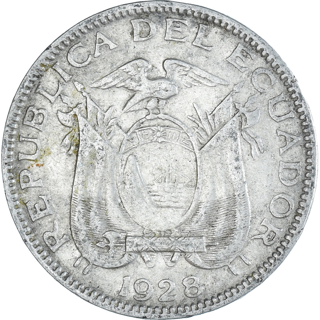 Coin, Ecuador, 10 Centavos, Diez, 1928