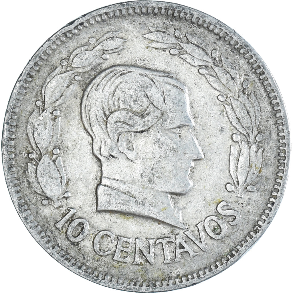 Coin, Ecuador, 10 Centavos, Diez, 1928