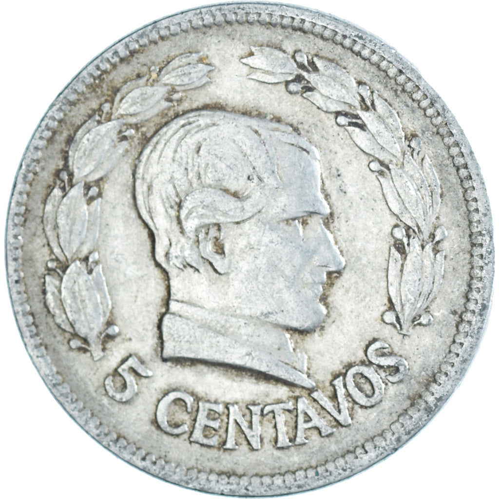 Moeda, Equador, 5 Centavos, Cinco, 1928