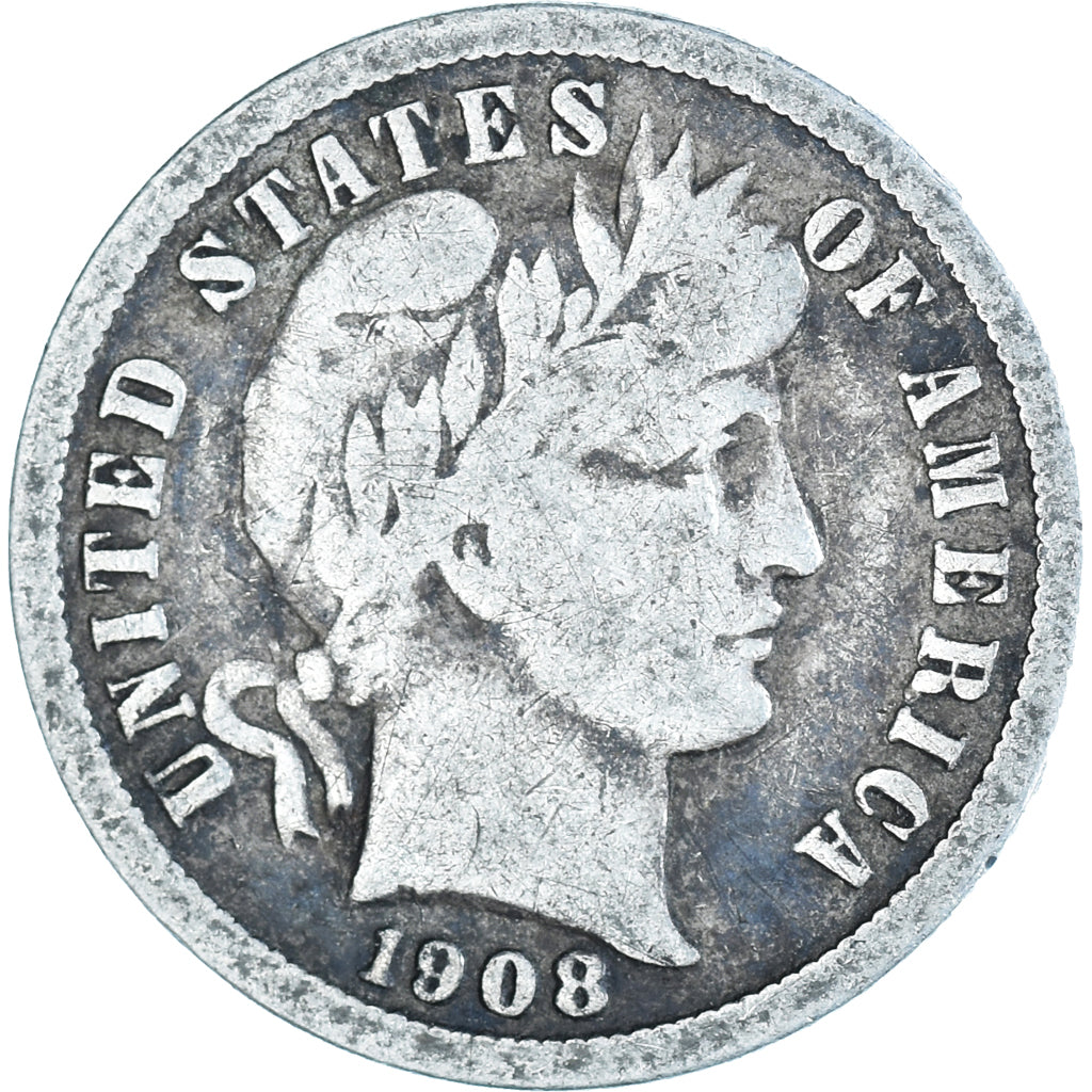 Moeda, Estados Unidos da América, Dime, 1908