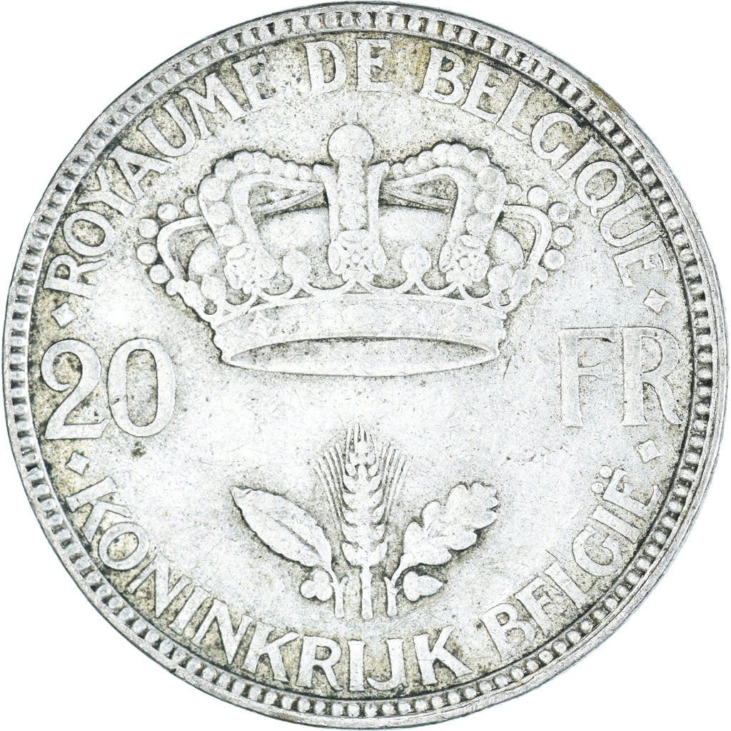 Coin, Belgium, 20 Francs, 20 Frank, 1935