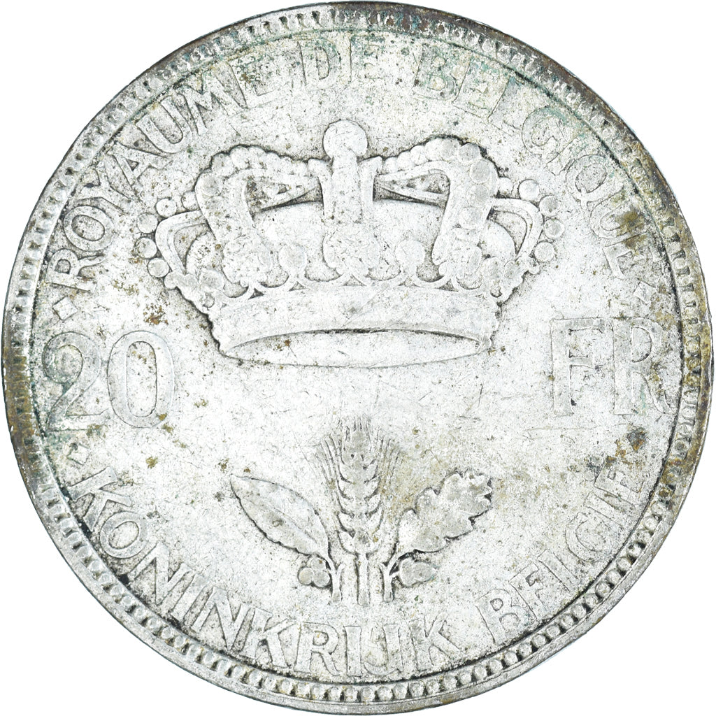 Coin, Belgium, 20 Francs, 20 Frank, 1935