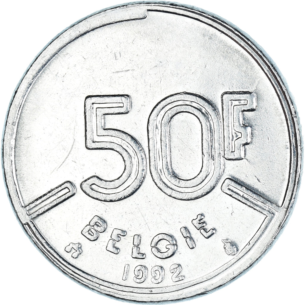 Münze, Belgien, 50 Francs, 1992