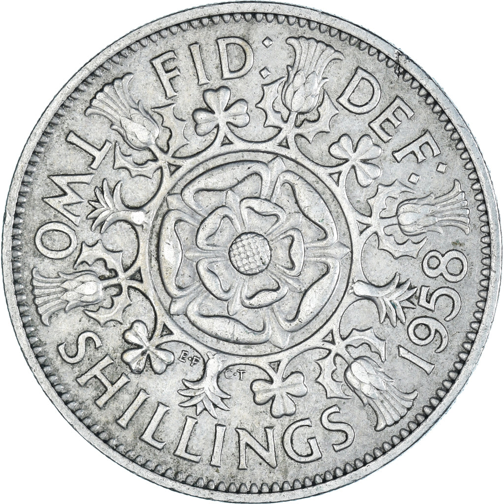 Coin, Great Britain, 2 Shillings, 1958